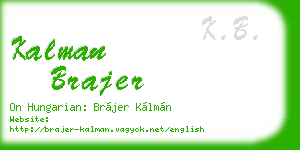kalman brajer business card