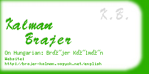 kalman brajer business card